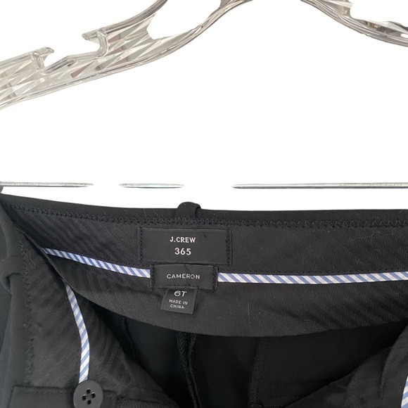 J. Crew 365 Cameron Black Slim Tapered Leg Pant Office Trousers Womens 6 Tall 6T - Picture 3 of 5